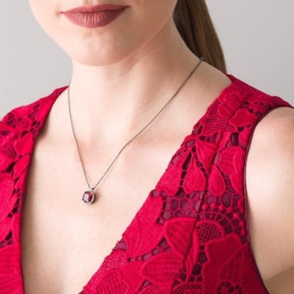 White House Black Market Jewelry - WHBM RED STONE SOLITAIRE NECKLACE